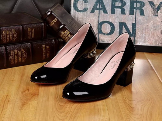 CHANEL Shallow mouth Block heel Shoes Women--043